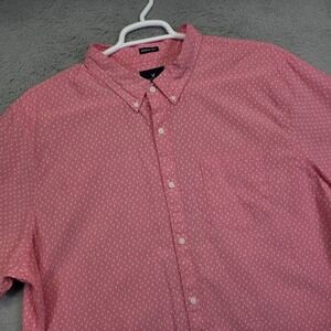 American Eagle Shirt Mens 3XL Pink Button Up Seriously Soft Comfort Cactus Print